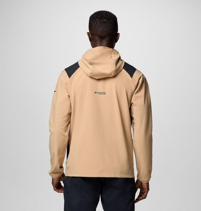 Men's Triple Canyon Softshell Hiking Jacket, Color: Canoe, Black, image 3