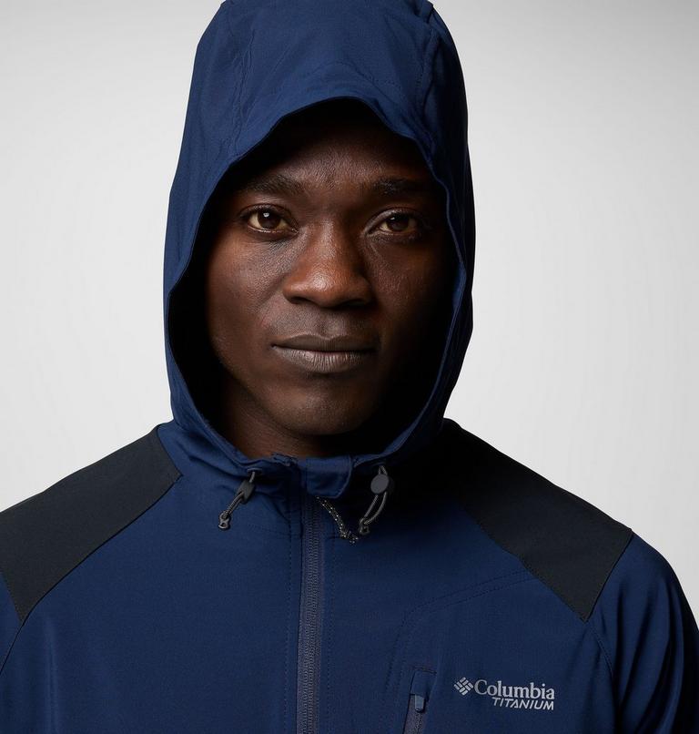 Men's Triple Canyon Softshell Hiking Jacket, Color: Collegiate Navy, Black, image 5