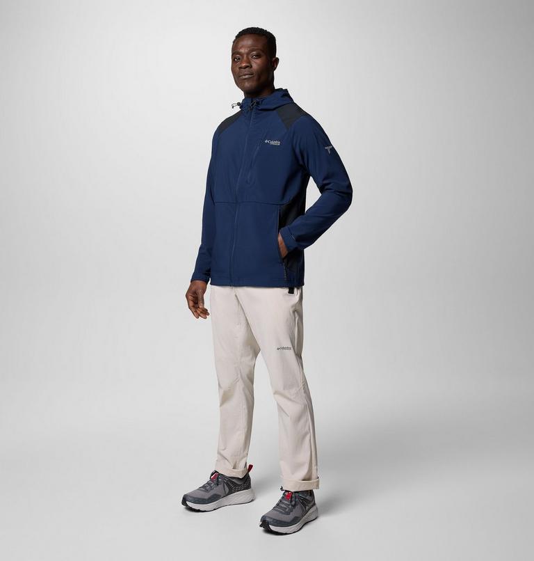 Men's Triple Canyon Softshell Hiking Jacket, Color: Collegiate Navy, Black, image 2