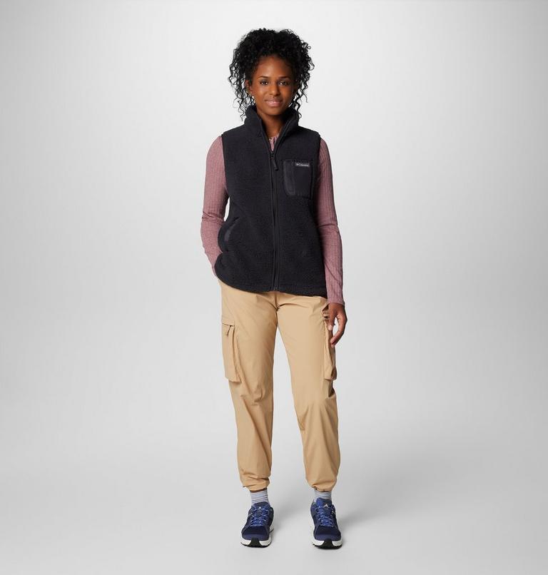 Women's West Bend II Sherpa Fleece Gilet, Color: Black, image 3