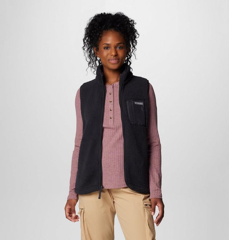 Women's West Bend II Sherpa Fleece Gilet, Color: Black, image 1