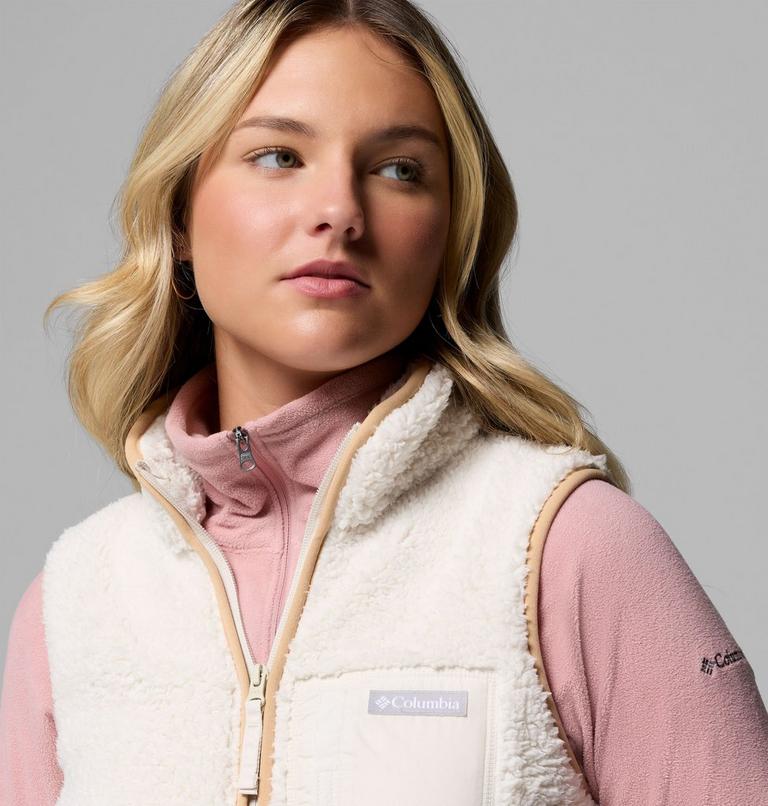 Women's West Bend II Sherpa Fleece Gilet, Color: Chalk, image 6