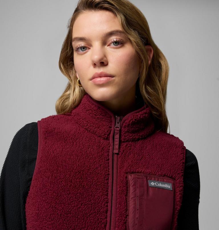 Chaleco sherpa de forro polar West Bend II para mujer, Color: Rich Wine, image 5