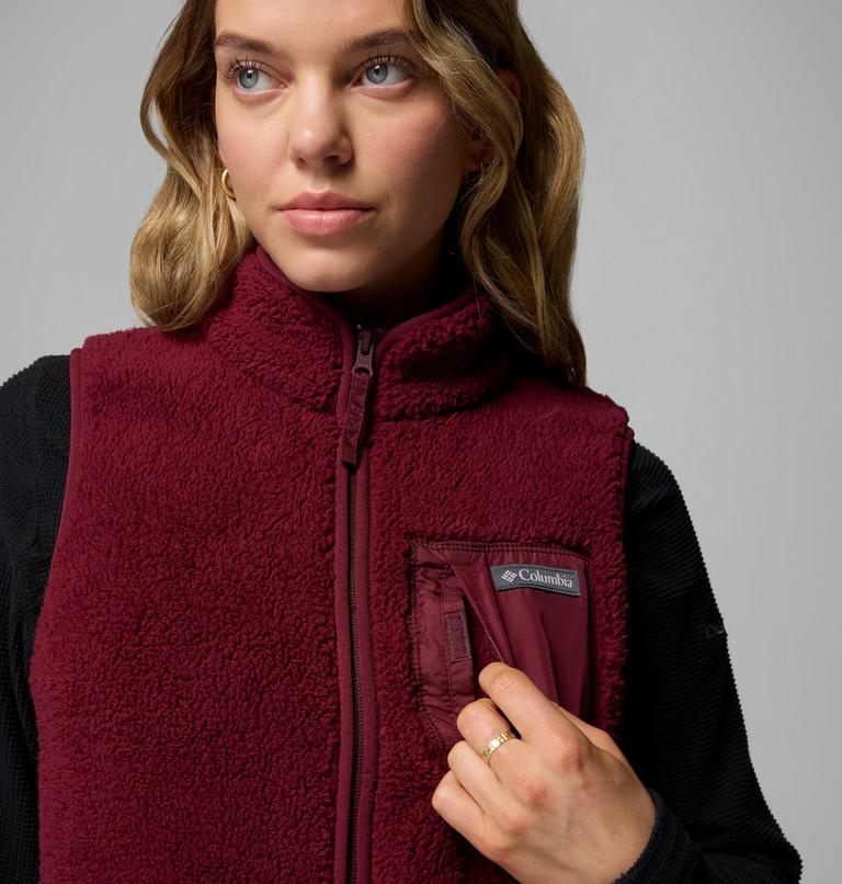 Chaleco sherpa de forro polar West Bend II para mujer, Color: Rich Wine, image 6