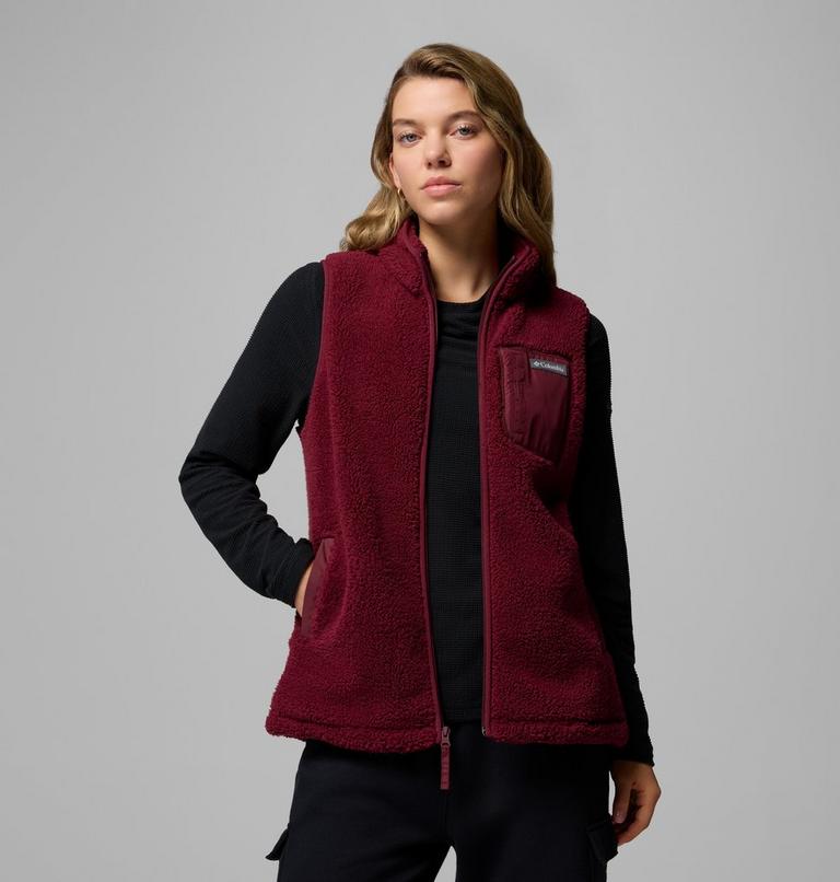 Chaleco sherpa de forro polar West Bend II para mujer, Color: Rich Wine, image 8