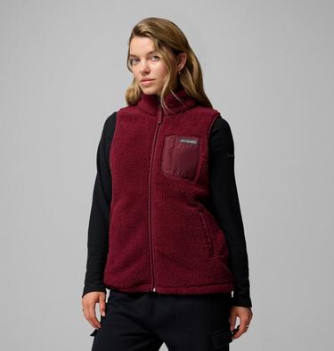Women's West Bend II Sherpa Fleece Gilet, Color: Rich Wine, image 1