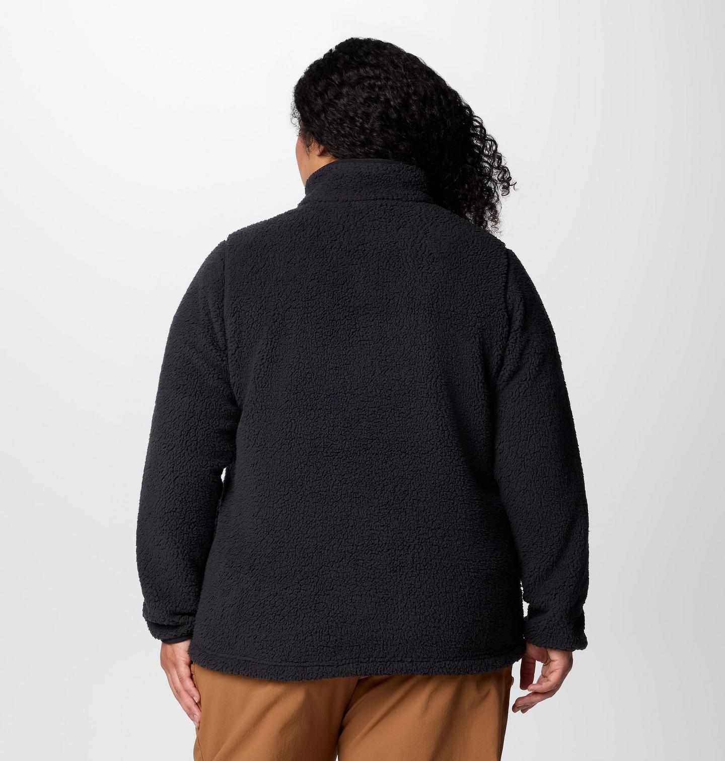 Женская куртка Columbia West Bend Full Zip II Fleece Jacket - Plus Size, цвет: Чёрный, вариант 1 — фото 2