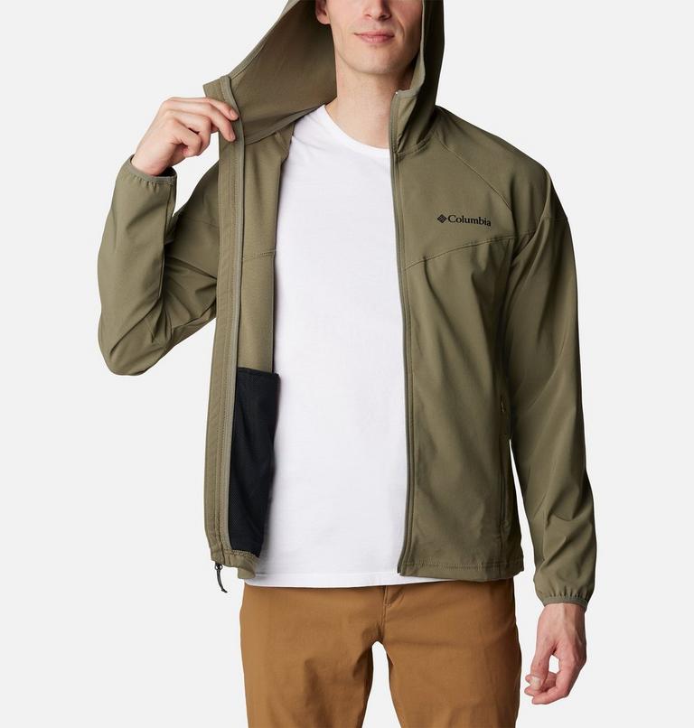 Men's Heather Canyon II Softshell Hiking Jacket, Color: Stone Green, image 5