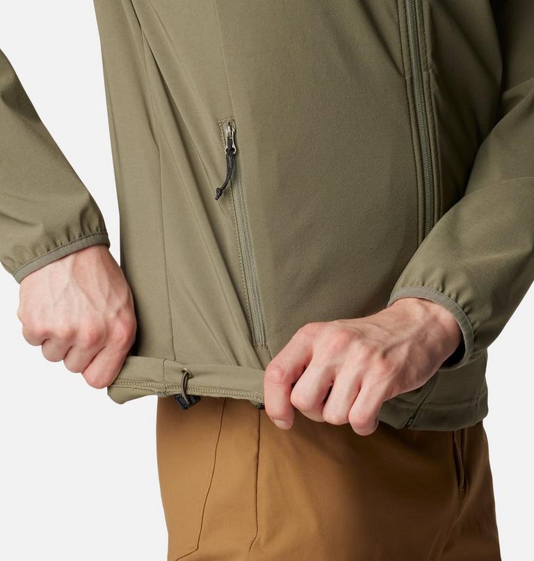Men's Heather Canyon II Softshell Hiking Jacket, Color: Stone Green, image 6