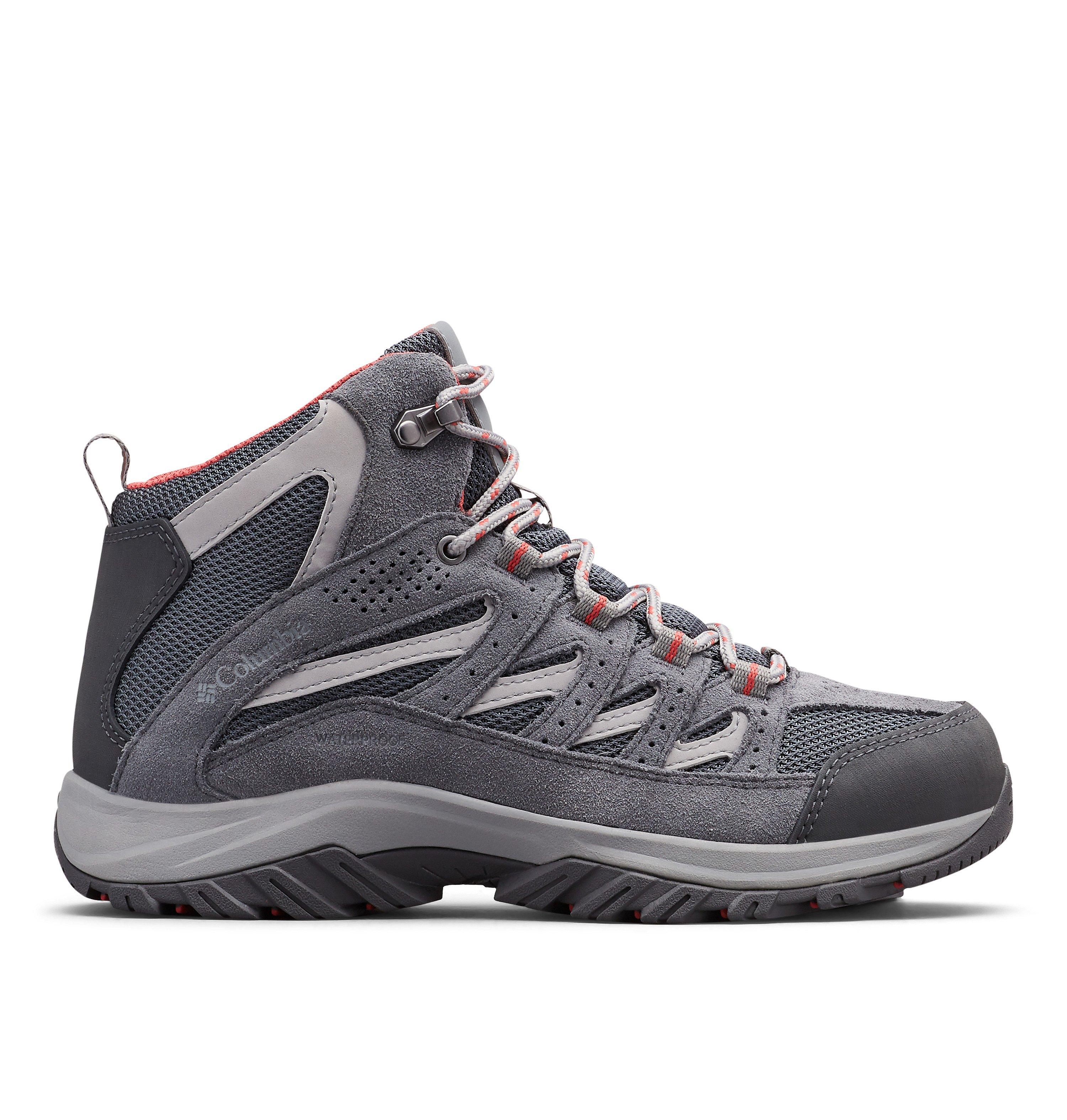 Columbia Sportswear Women's Grey Columbia - Crestwood™ Ii Mid Waterproof Walking Shoe - Graphite, Daredevil Size 7.5 Uk