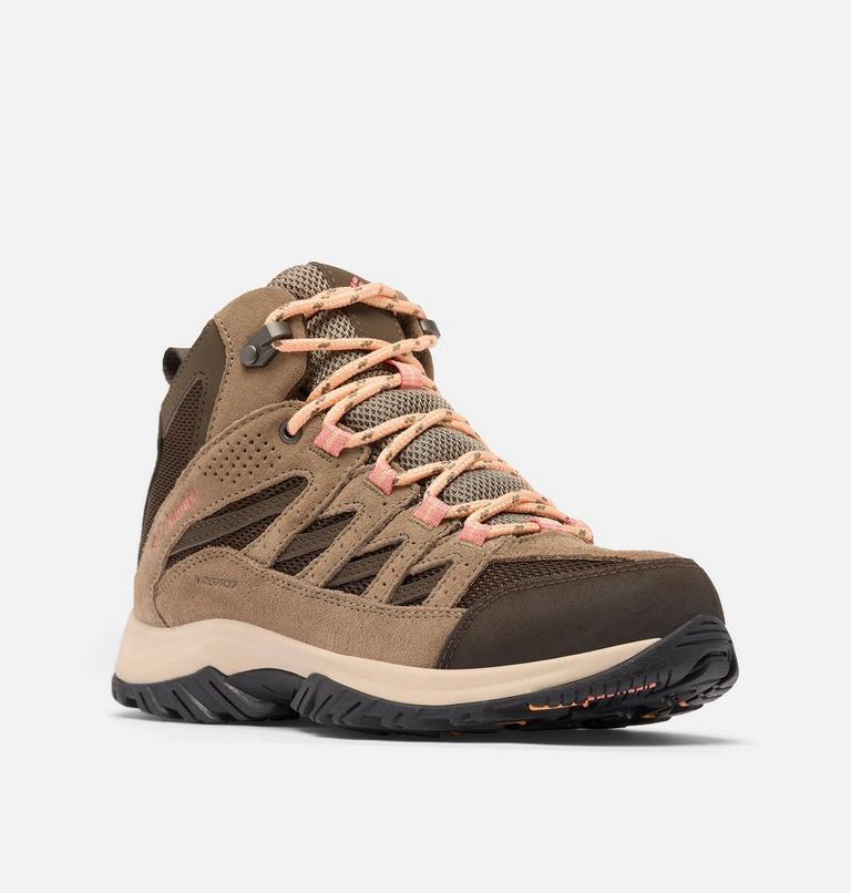 Zapatillas para caminar impermeables de media caña Crestwood II para mujer, Color: Cordovan, Mud, image 3