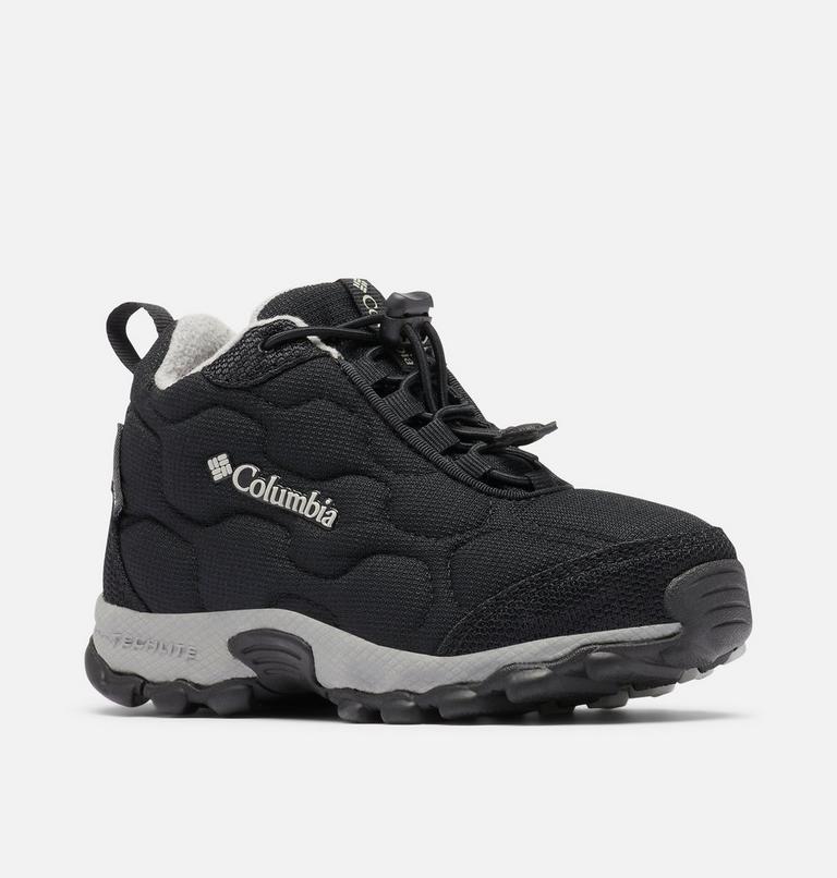 Kids' Firecamp III Mid Waterproof Walking Shoe, Color: Black, Monument, image 2