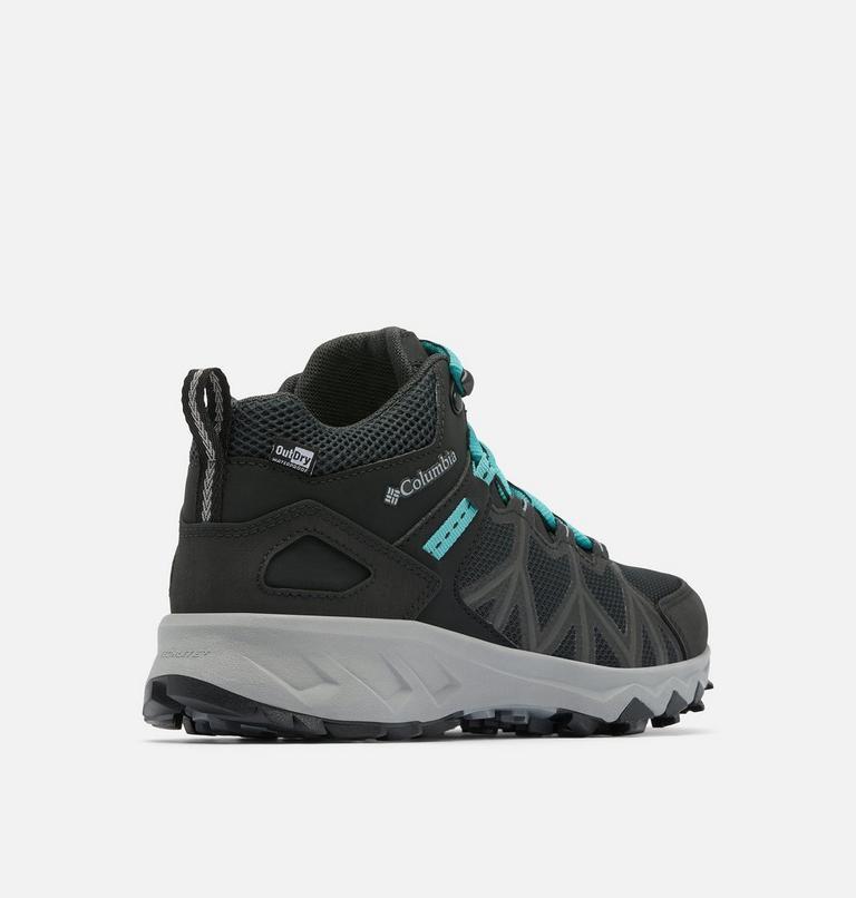 Women's Peakfreak II Mid Outdry Hiking Shoe, Color: Black, Teal, image 9