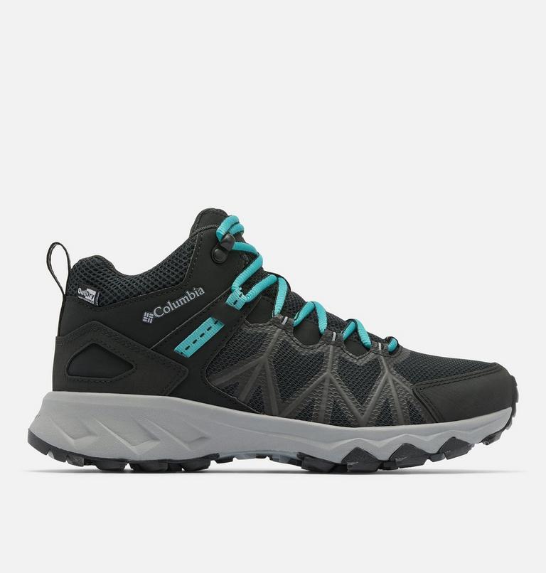 Women's Peakfreak II Mid Outdry Hiking Shoe, Color: Black, Teal, image 1