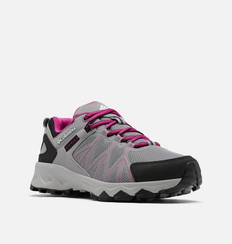 Women's Peakfreak II Outdry Hiking Shoe, Color: Monument, Wild Fuchsia, image 3