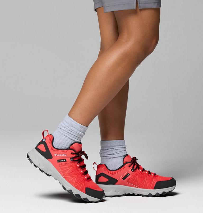 Women's Peakfreak II Outdry Hiking Shoe, Color: Poppy Red, Sea Salt, image 10