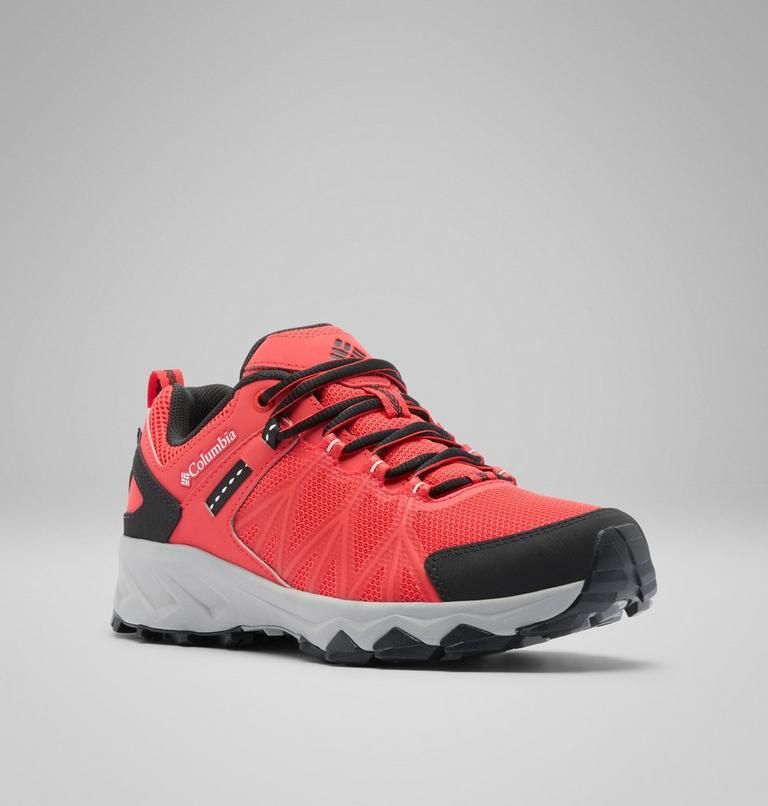 Women's Peakfreak II Outdry Hiking Shoe, Color: Poppy Red, Sea Salt, image 3