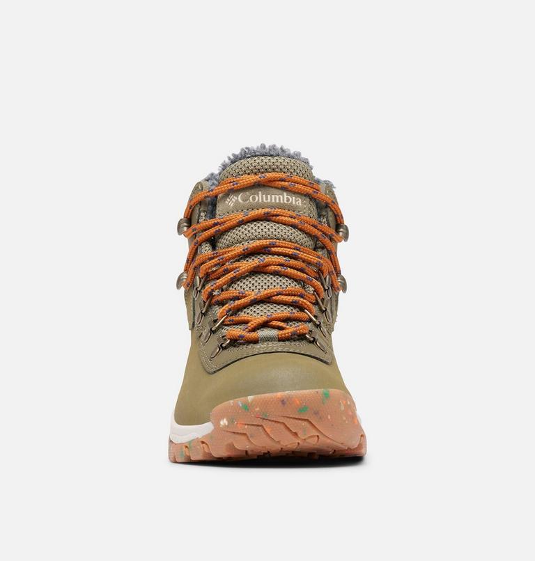 Women's Newton Ridge III Omni-Heat Waterproof Winter Hiking Boot, Color: Stone Green, Canyon Sun, image 8