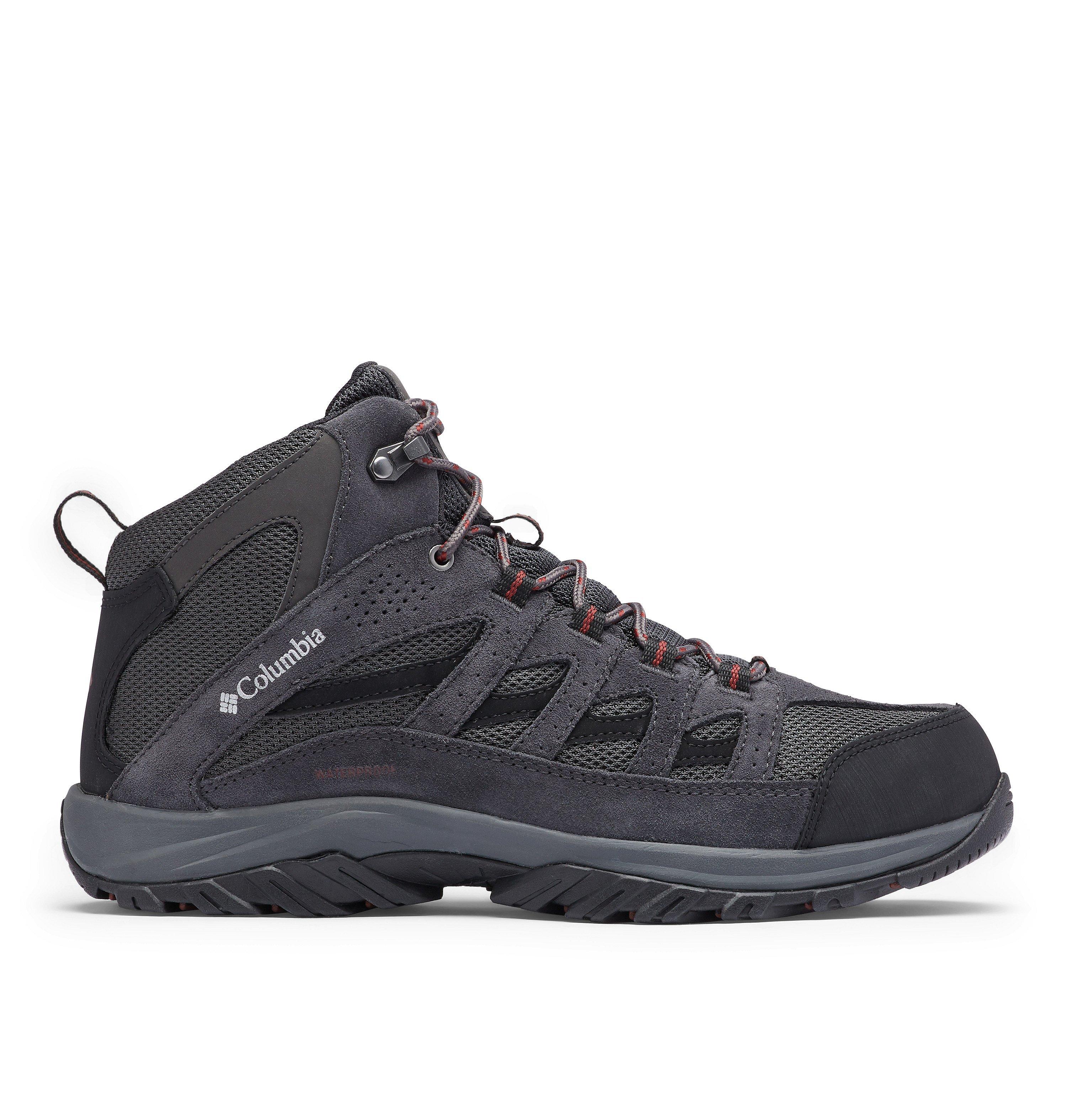 Columbia Sportswear Men's Grey Columbia - Crestwood™ Ii Mid Waterproof Walking Shoe - Dark Deep Rust Size 9.5 Uk