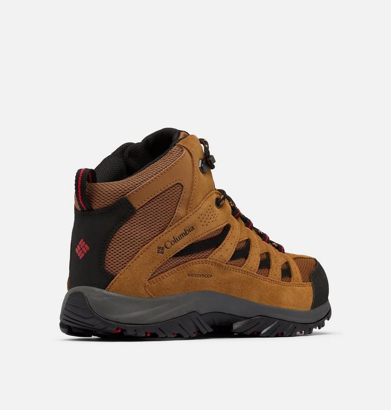 Men's Crestwood II Mid Waterproof Walking Shoe, Color: Camel Brown, Mountain Red, image 9
