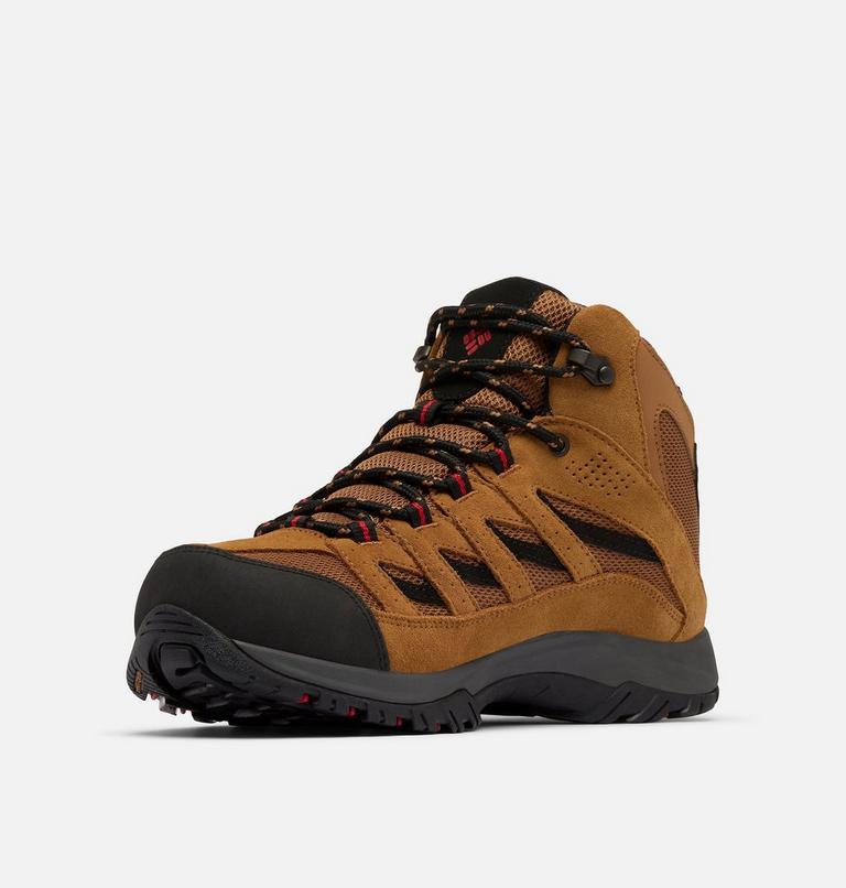 Men's Crestwood II Mid Waterproof Walking Shoe, Color: Camel Brown, Mountain Red, image 7