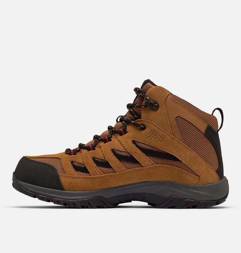 Men's Crestwood II Mid Waterproof Walking Shoe, Color: Camel Brown, Mountain Red, image 6