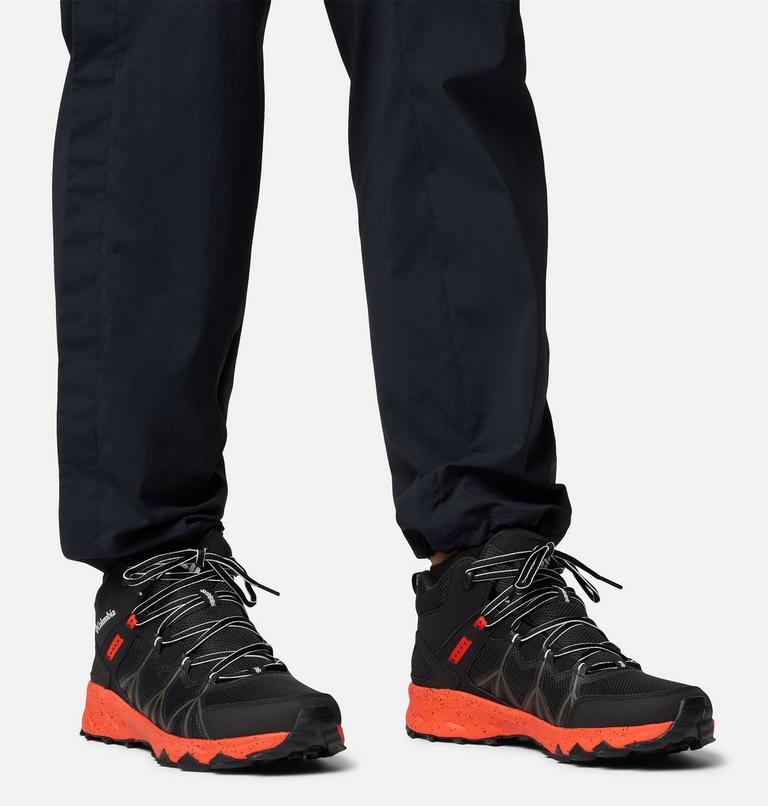 Zapatillas de senderismo de media caña Peakfreak II Outdry para hombre, Color: Black, Red Quartz, image 10