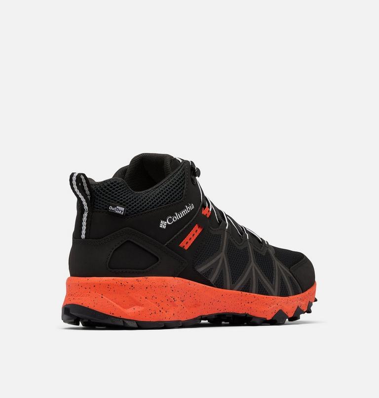 Zapatillas de senderismo de media caña Peakfreak II Outdry para hombre, Color: Black, Red Quartz, image 9