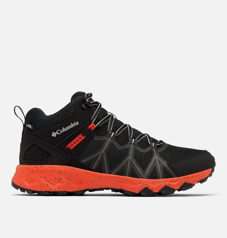 Zapatillas de senderismo de media caña Peakfreak II Outdry para hombre, Color: Black, Red Quartz, image 1