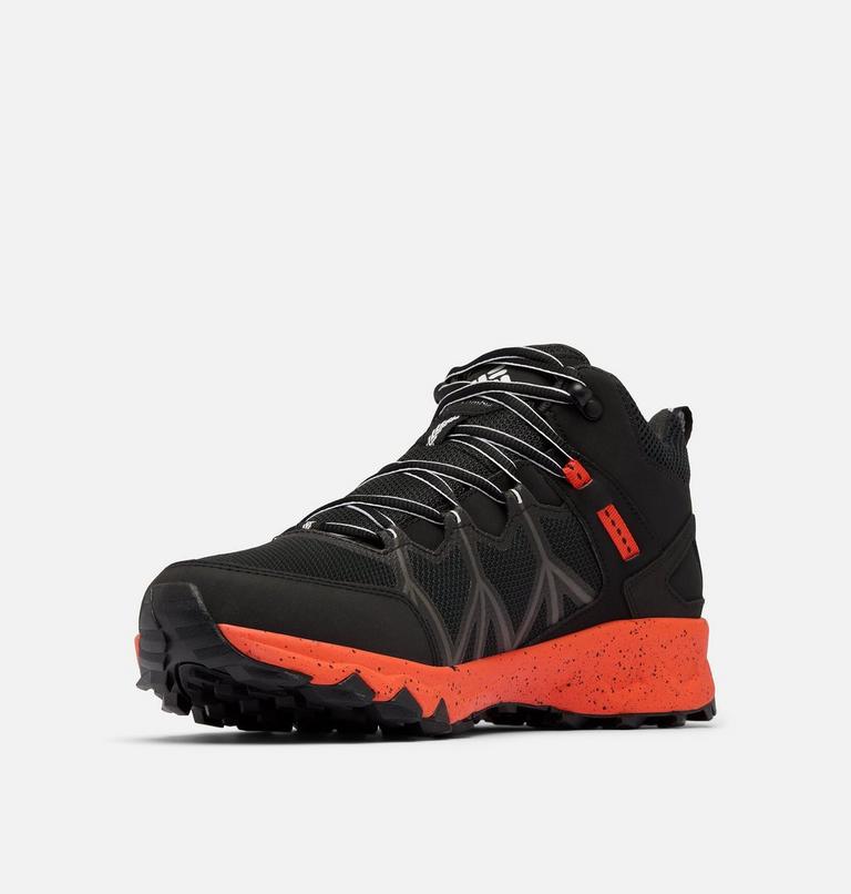 Zapatillas de senderismo de media caña Peakfreak II Outdry para hombre, Color: Black, Red Quartz, image 7