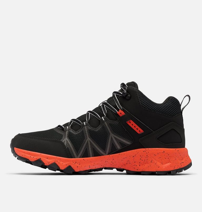 Zapatillas de senderismo de media caña Peakfreak II Outdry para hombre, Color: Black, Red Quartz, image 6