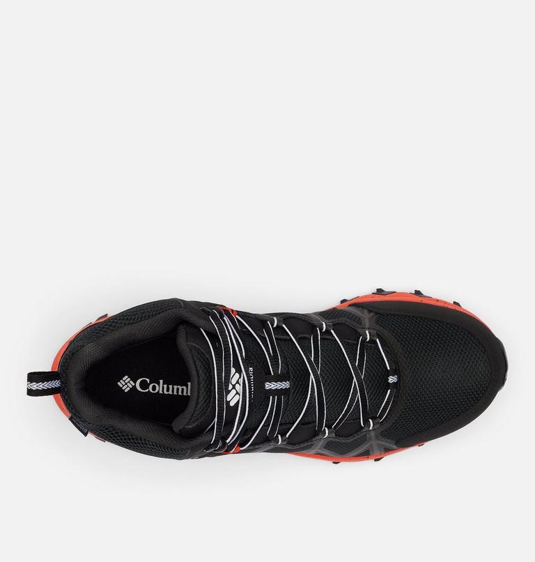Zapatillas de senderismo de media caña Peakfreak II Outdry para hombre, Color: Black, Red Quartz, image 4
