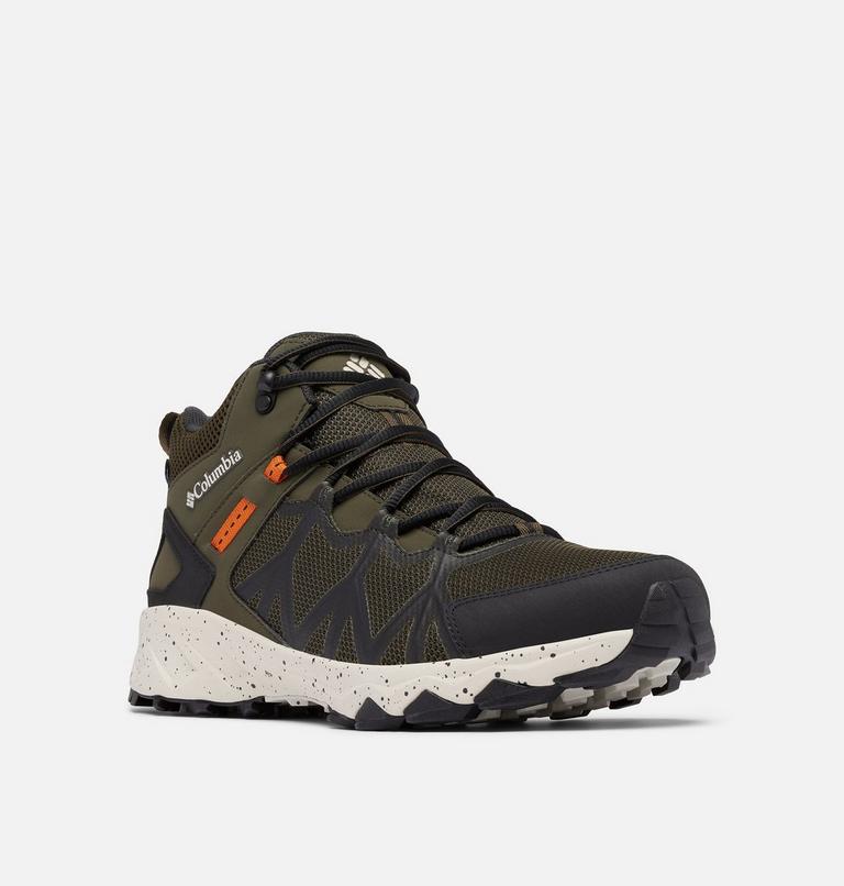 Men's Peakfreak II Mid Outdry Hiking Shoe, Color: Deep Olive, Desert Sun, image 3