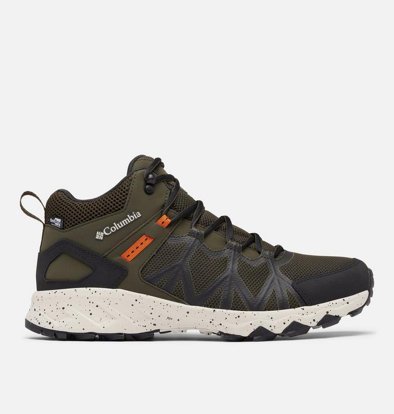 Men's Peakfreak II Mid Outdry Hiking Shoe, Color: Deep Olive, Desert Sun, image 1