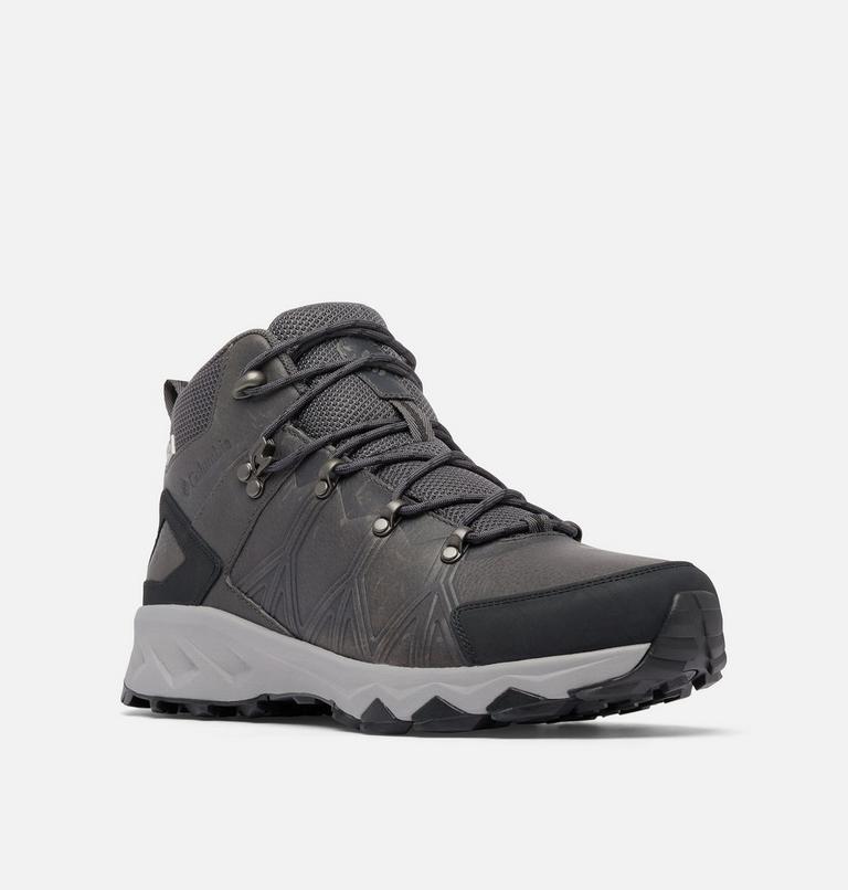 Men's Peakfreak II Mid Outdry Leather Hiking Shoe, Color: Ti Grey Steel, Dark Grey, image 2