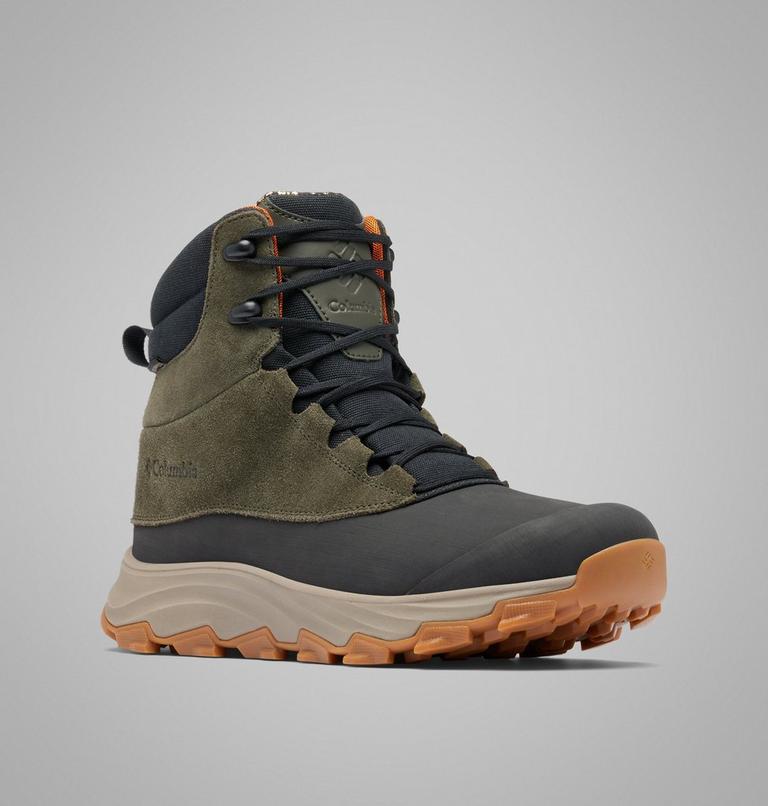 Men's Expeditionist Shield II Waterproof Winter Boots, Color: Deep Olive, Desert Sun, image 3