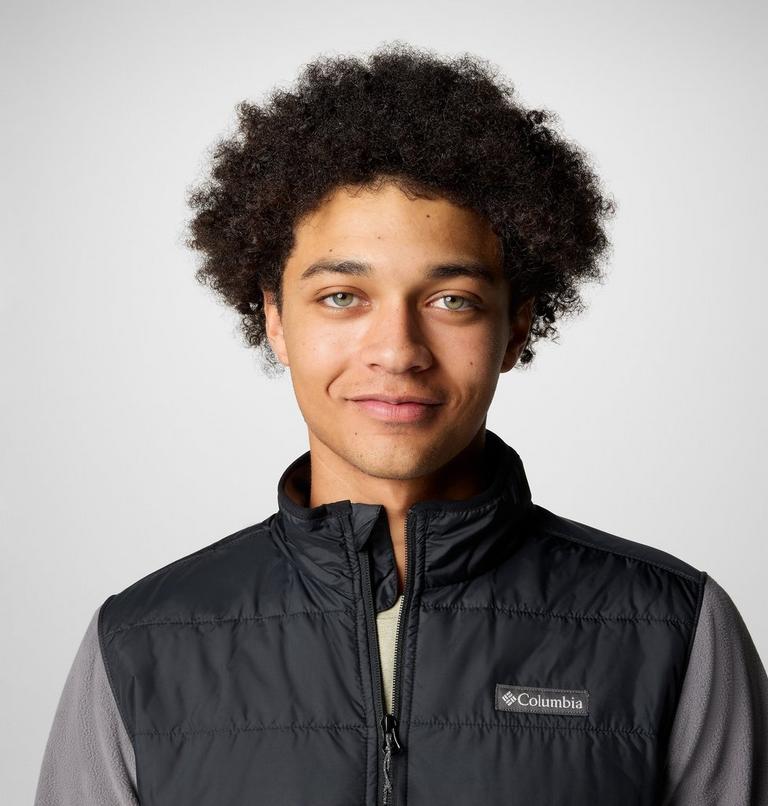Men's Basin Butte II Hybrid Fleece Jacket, Color: City Grey, Black, image 5