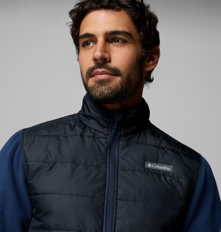 Men's Basin Butte II Hybrid Fleece Jacket, Color: Collegiate Navy, Black, image 7