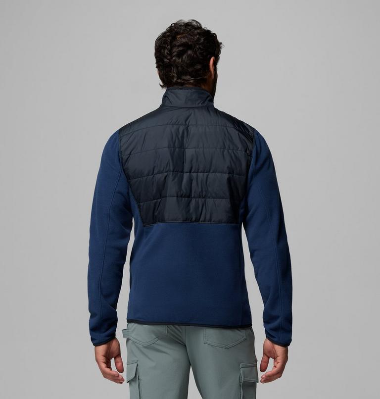 Men's Basin Butte II Hybrid Fleece Jacket, Color: Collegiate Navy, Black, image 3
