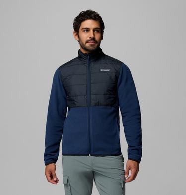 Men's Basin Butte II Hybrid Fleece Jacket, Color: Collegiate Navy, Black, image 1