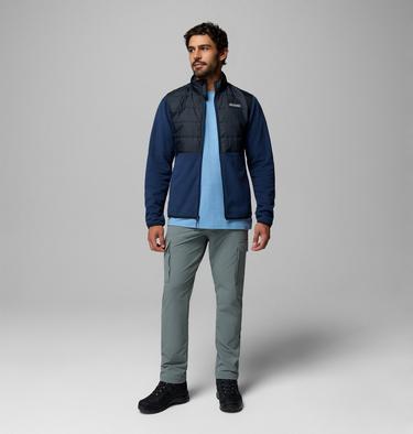 Men's Basin Butte II Hybrid Fleece Jacket, Color: Collegiate Navy, Black, image 2