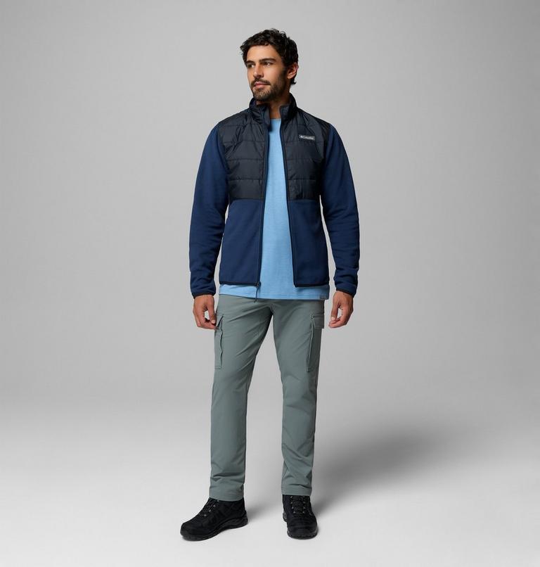 Men's Basin Butte II Hybrid Fleece Jacket, Color: Collegiate Navy, Black, image 2