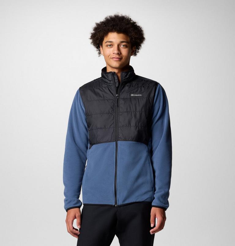 Men's Basin Butte II Hybrid Fleece Jacket, Color: Dark Mountain, Black, image 1