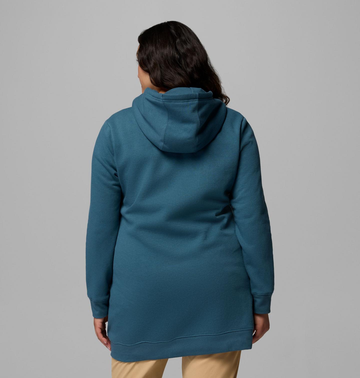 Женское худи Columbia Burr Trail Long Full Zip - Plus Size, цвет: Синий — фото 3