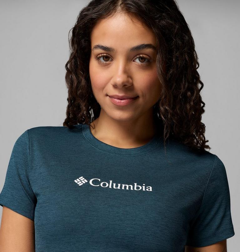 Women's Columbia Move Technical T-Shirt, Color: Everblue Heather, image 5