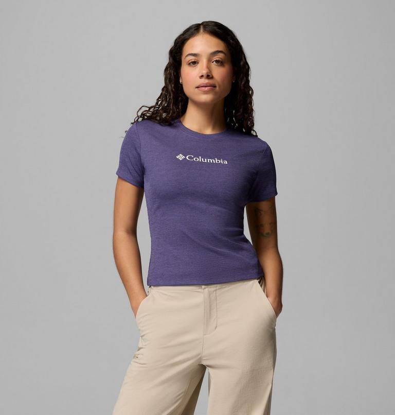 Women's Columbia Move Technical T-Shirt, Color: Stormwatch Heather, image 1