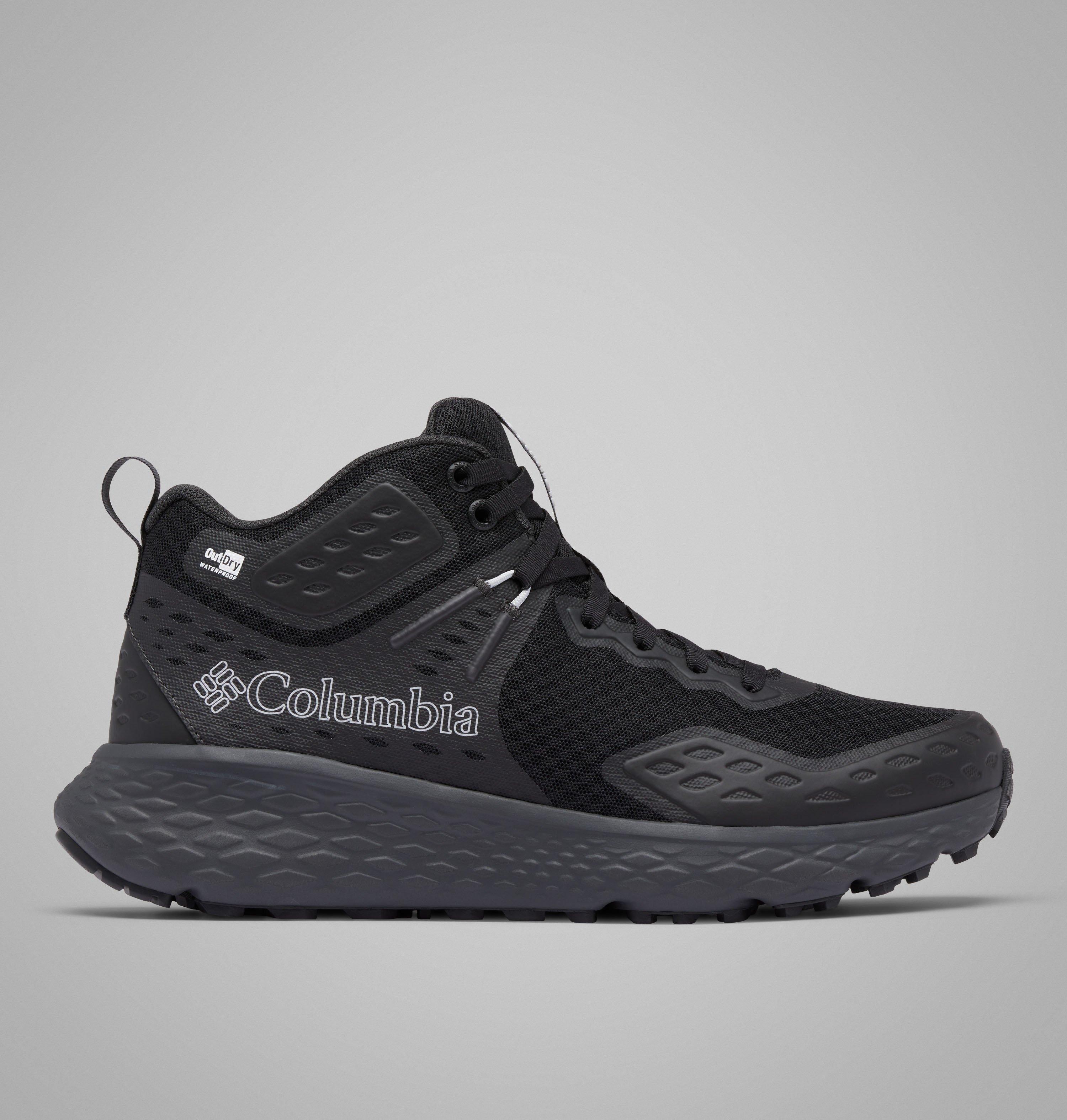 Columbia Sportswear Men's Black Columbia - Konos™ Trs Outdry™ Mid Hiking Shoe - Shark Size 10.5 Uk