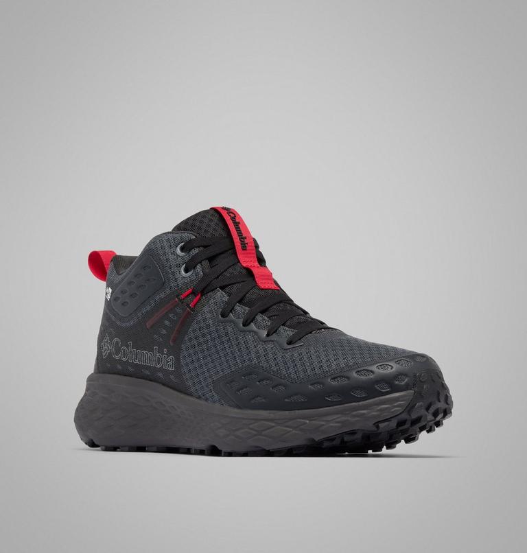 Men's Konos TRS OutDry Mid Hiking Shoe, Color: Dark Grey, Mountain Red, image 3