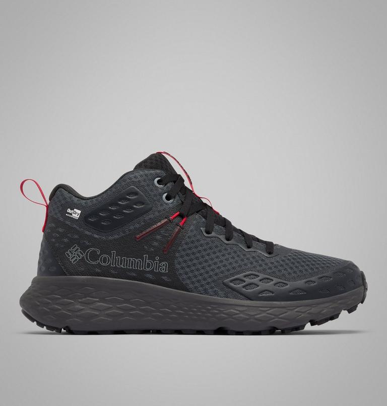 Men's Konos TRS OutDry Mid Hiking Shoe, Color: Dark Grey, Mountain Red, image 1