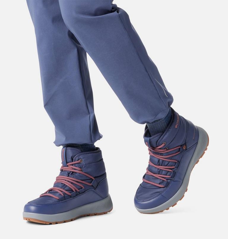 Botas de invierno de media caña Slopeside Village II Omni-Heat para mujer, Color: Nocturnal, Beetroot, image 10